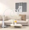 Phone Clip On Stand Holder with Grip Flexible Long Arm Gooseneck Tablet Lazy Bracket Mount Clamp Support 4-11 In for IPad IPhone