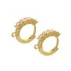 ZHUKOU Brass Gold Earring Hooks Accessories Crystal stud earrings hook for handmade Earrings Jewelry Making VE94
