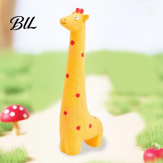 Elephant Dog Toy Latex Animal Squeaky Giraffe Dogs Chew Teeth Cleaning for Aggressive Chewers Fetch Tug-of-War