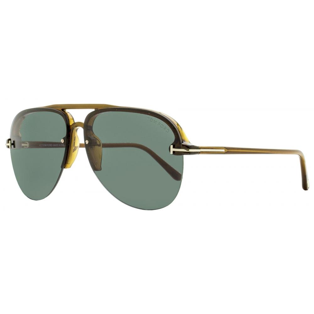 

Мужские солнцезащитные очки-пилоты Tom Ford TF1004 Terry-02 45N Прозрачные цвета шампанского 62 мм