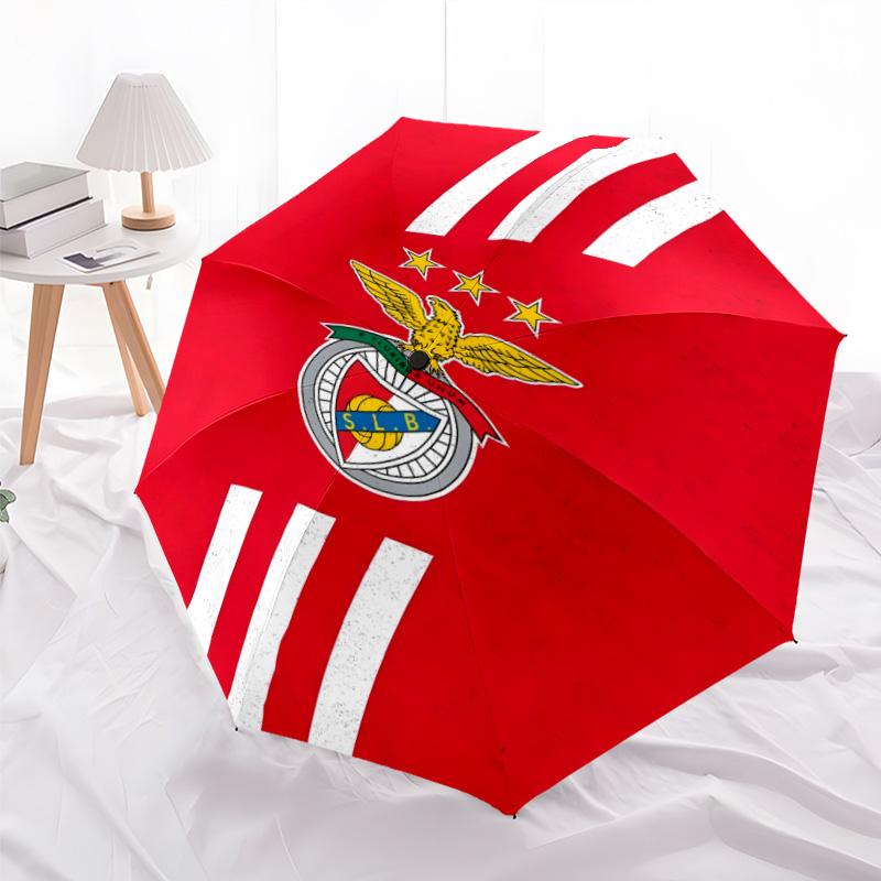 1pc B-Benfica Umbrella, Sun Protection, And UV Shielding. It Has Eight Sturdy Ribs for Outdoor Use And Perfect As a Holiday Gift