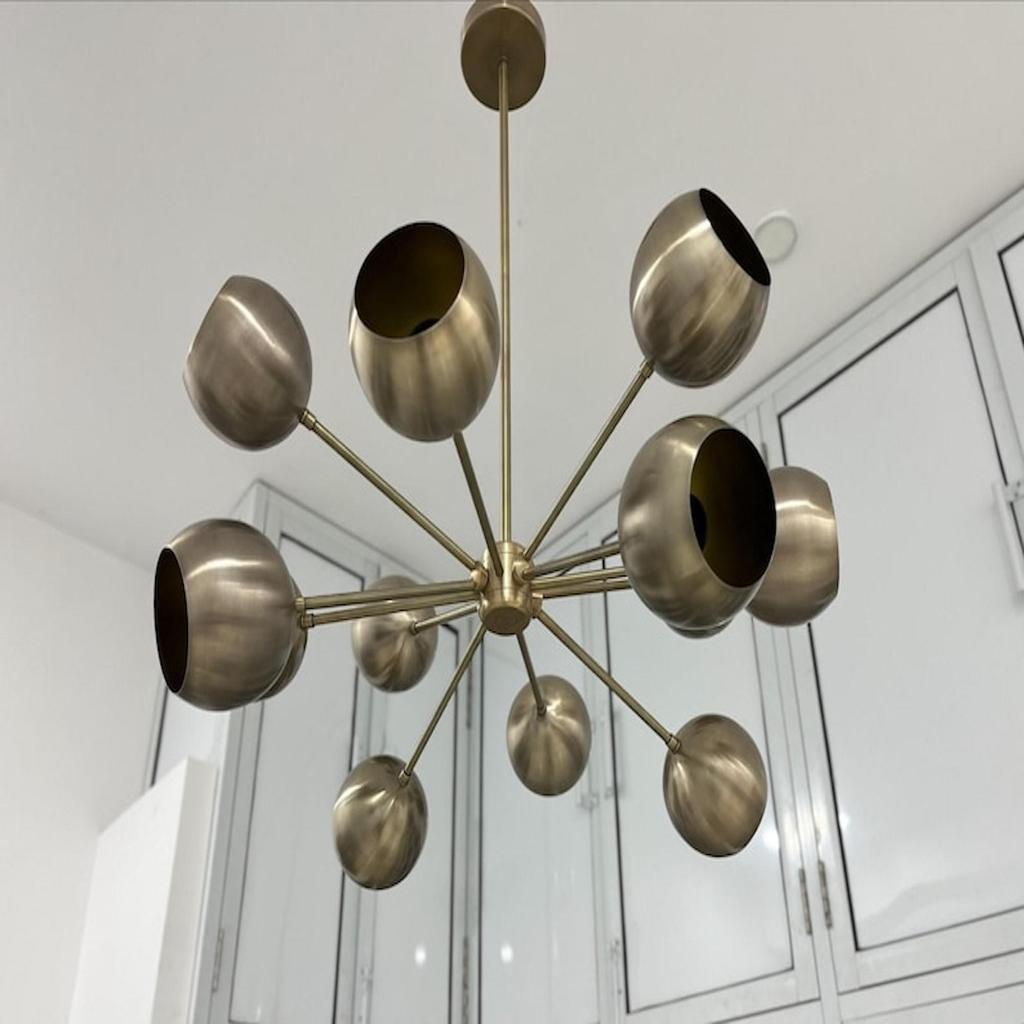Chandelier Mid Century 12 Arms Sputnik Chandelier Modern Light Fixture Stilnova Style Ceiling Light Fixture For Dinning Décor