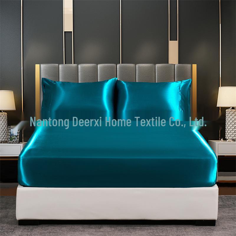 Silk Satin Cool Touch Fitted Sheet & Pillowcase Set