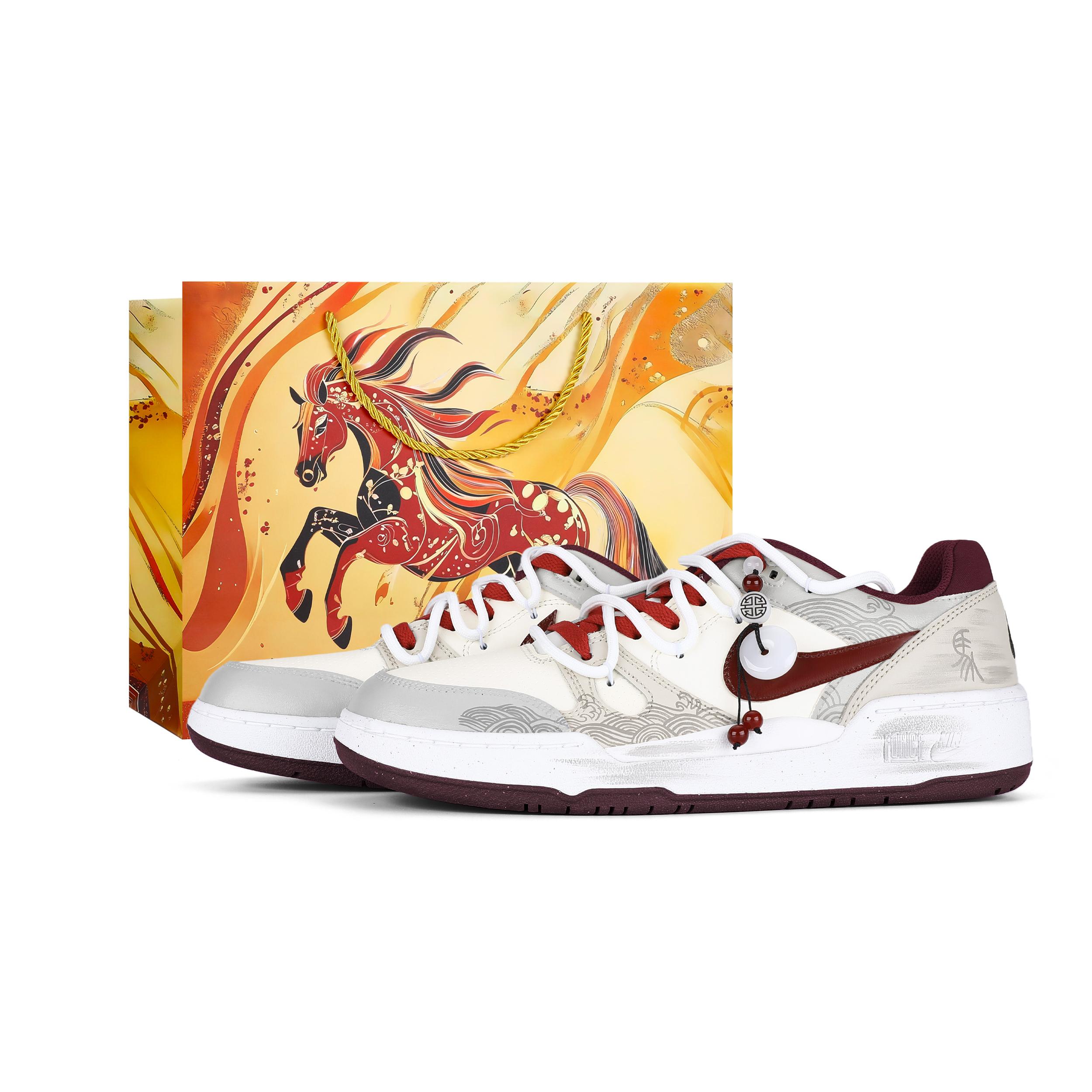 

Nike Full Force Wear resistant And Lightweight Low top Skateboard Shoes Men s Beige Brown IB4612-131(Team18-) 40.5