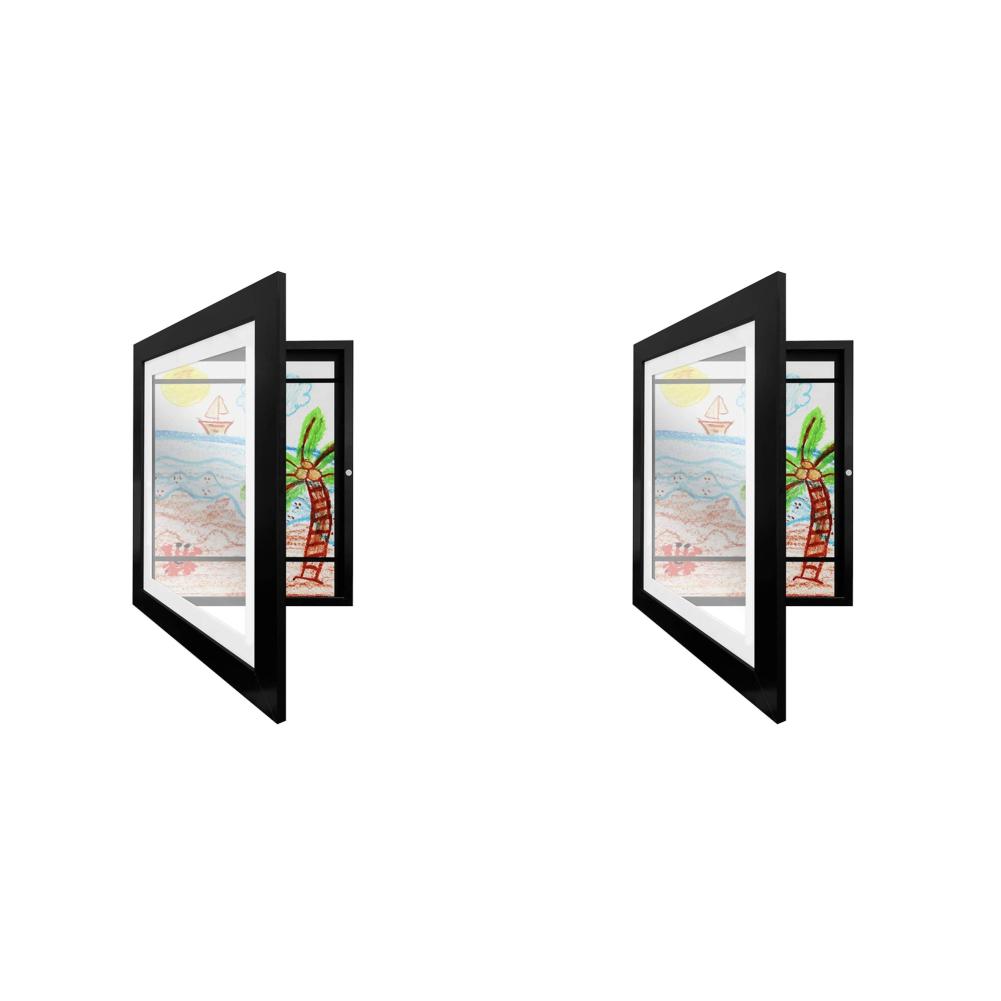 Wood Flap Art Frames Magnetic A6 Photo Frame Framed Picture DIY Children's Exhibition of Paintings Home Decoration Storage Rack