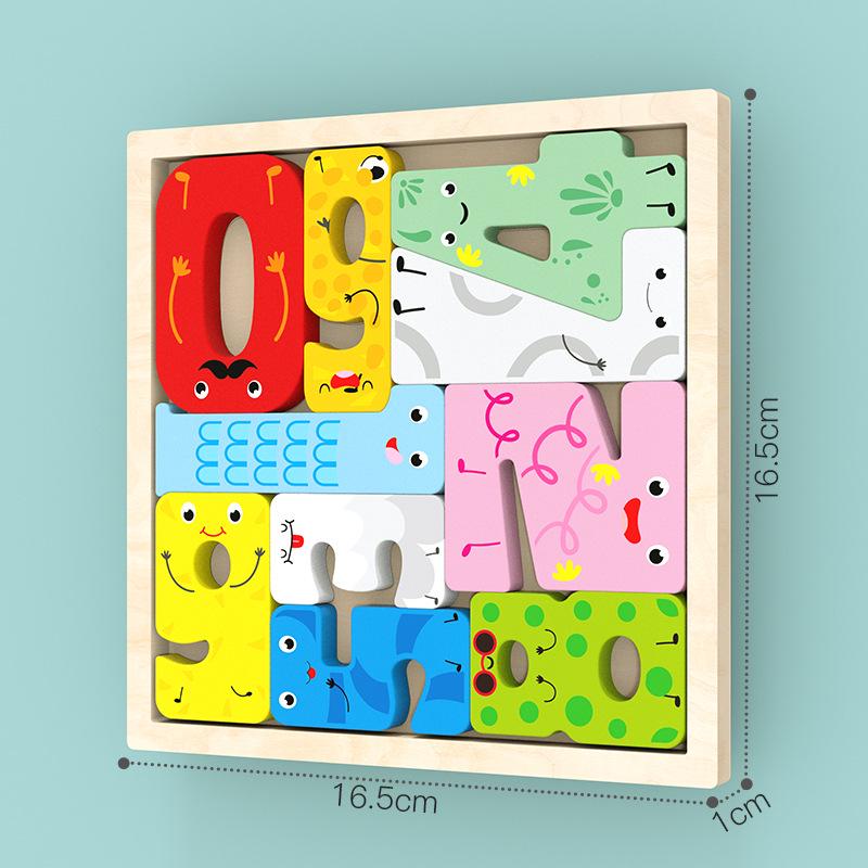 Kinder kreative pädagogische Holz 3D Tier Tetris Puzzle Bausteine Spielzeug