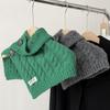 Damen Herbst/Winter Dick Zopfmuster Halswärmer Schal - Koreanischer Stil Rollkragen Pullover