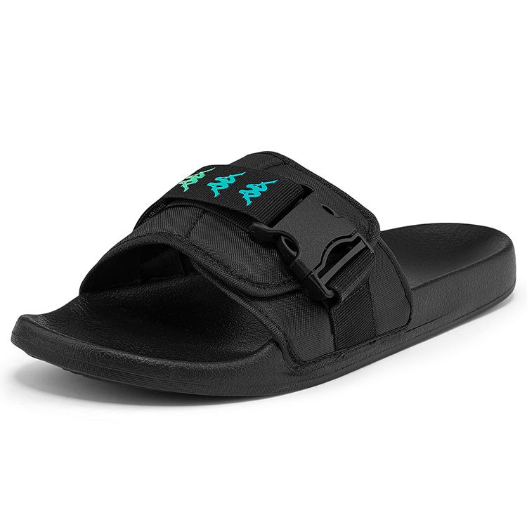 Kappa Logo Velcro Casual Slide Sandals Unisex Footwear Black K0CX5LT01D-990