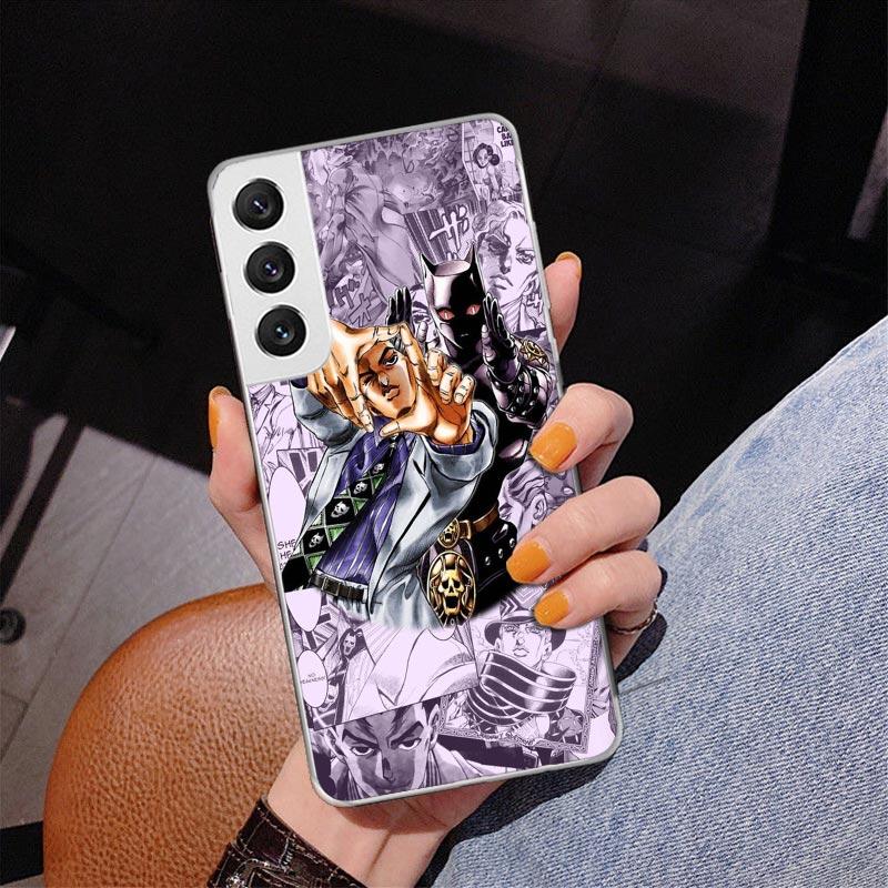 Anime JoJo Killer Queen Phnoe Case for Samsung Galaxy S26 S25 Edge S23 S24 Ultra S22 Plus S21 S20 FE Unique Cover Soft Coque Gal