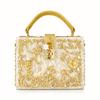 Acrylic dinner bag hollow metal engraved diamond-encrusted handbag shoulder messenger women's bag