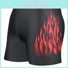 Printed Mens Fire Swim Shorts Summer Beach Swimsuits Athletic Trunks Gym