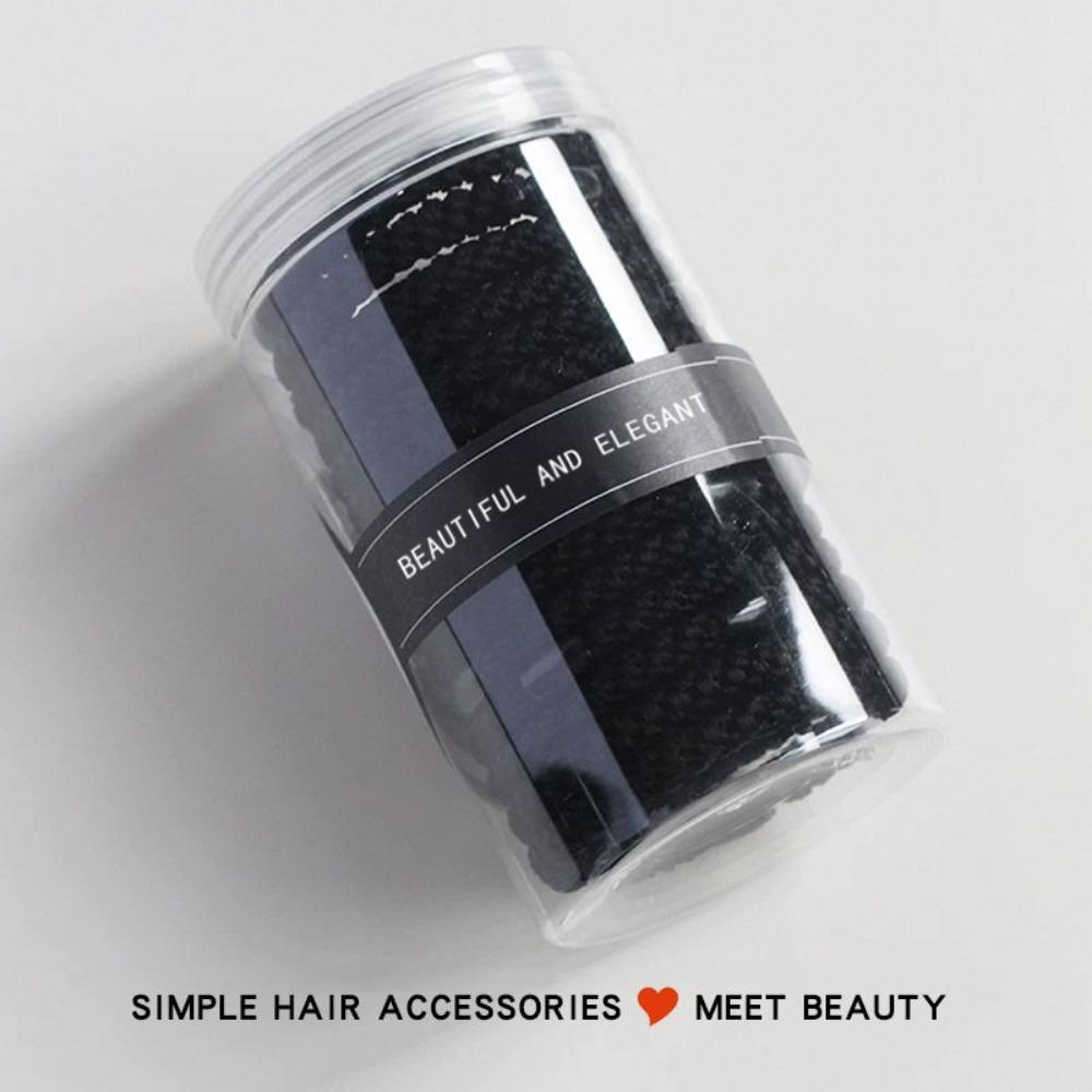 

15pcs/set Cans Packaging Hair Ties Braided Twisted Rubber Bands New Elastic Hair Band 01
