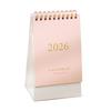 2026 Desk Calendar JAN 2026 - DEC 2026 Standing Flip Desktop Calendar 12 Months Planner with Twin-Wire Binding for Home Office School