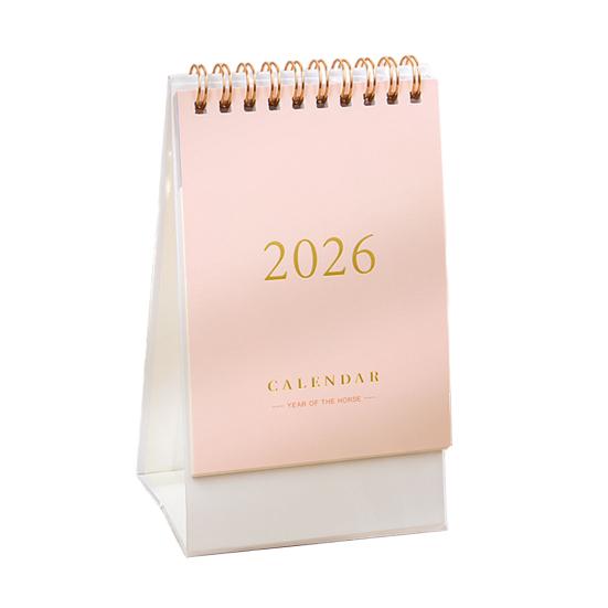 2026 Desk Calendar JAN 2026 - DEC 2026 Standing Flip Desktop Calendar 12 Months Planner with Twin-Wire Binding for Home Office School
