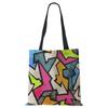 Abstract Art Print Shopping Bags Women Folding Reusable Customize Tote Shoulder Bag Canvas Casual Groceries Handbags 2022