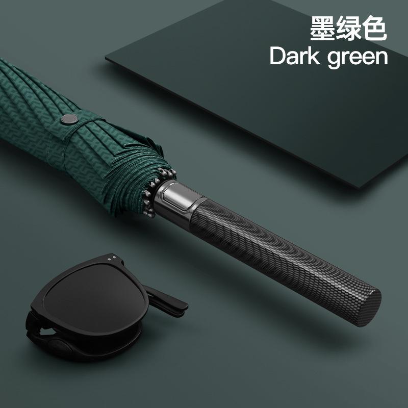 Automatic Umbrella Carbon Fiber Umbrella Handle Advanced Sense Men's Oversized Reinforced Double Business Long-handled Umbrella with Logo
