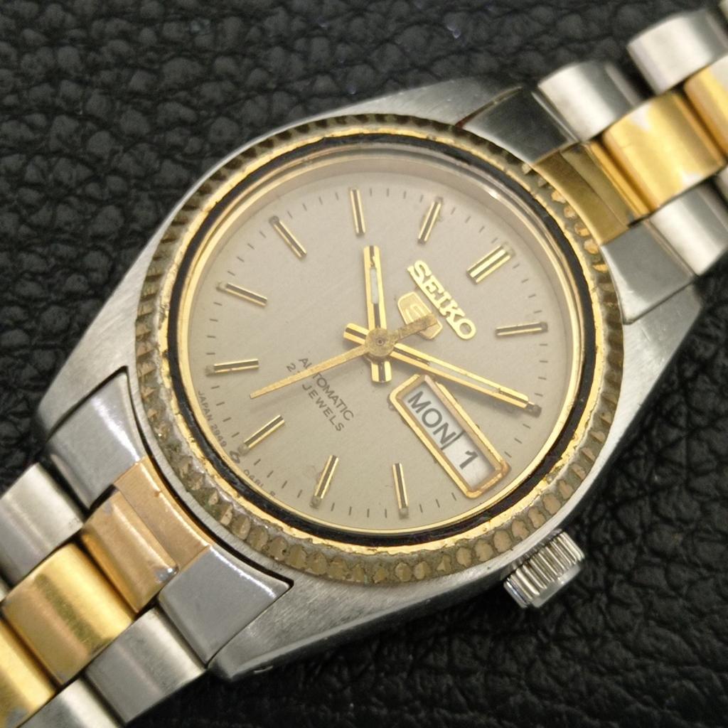 AUTOMATIC VINTAGE SEIKO 5 JAPAN 2906A WOMENS ORIGINAL DIAL WATCH A704250-1