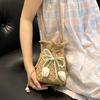 2025 This Year's Popular Niche Straw Woven Diamond Bucket Tote Bag Casual Simple High-end Messenger Bag