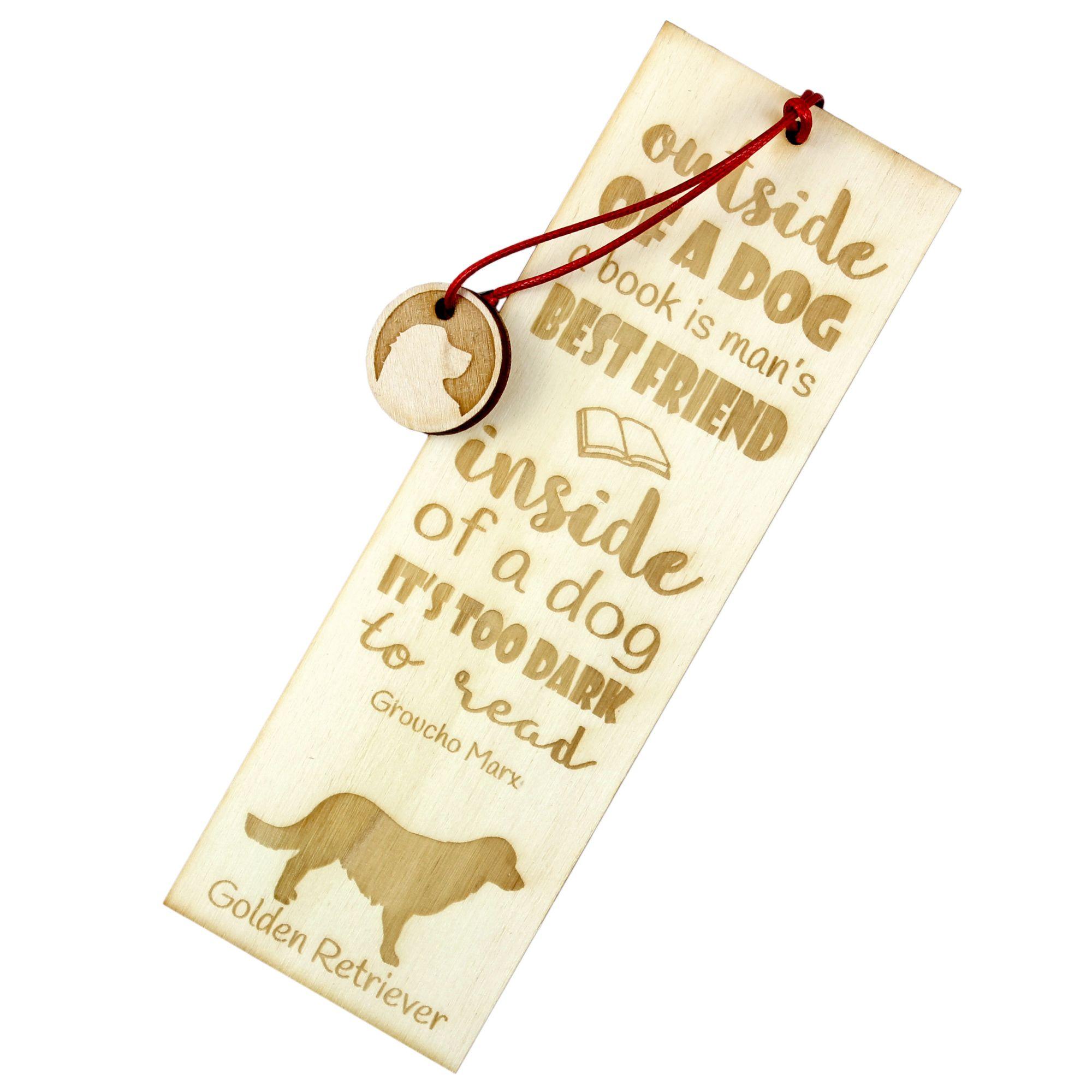 

Golden Retriever - dog bookmark, personalized bookmark, gift for bookworm from Art-Dog brand