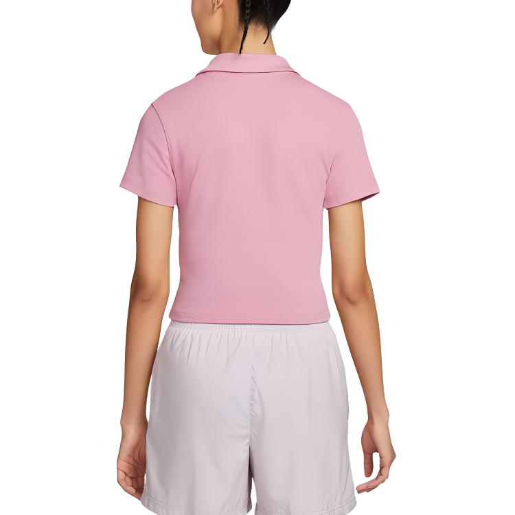 Nike Sportbekleidung Essentials Serie Poloshirt Damen Tops Rosa DV7885699
