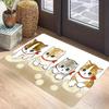 1Pcs Anti Fatigue Kitchen Rugs  Cat Dumpling Print Waterproof Non-Slip Thick Cushioned Kitchen Mat Heavy Duty Comfort Standing Mat for Kitchen