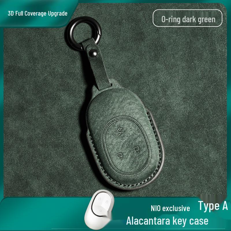Nio Schlüsselhülle: Kompatibel mit ET5, ET7, ES6, ES7, ES8, EC6 - Nubuk Auto Schlüsselhülle mit Schnalle