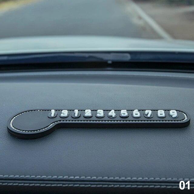 Telefonní číslo v autě Dočasná stopka Multifunkční kreslený zajíček Výzva k dočasné parkovací kartě Dekorace SPZ