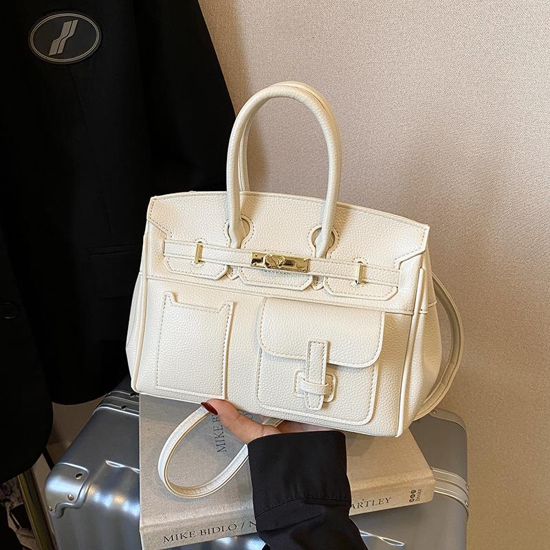

2025 autumn new platinum bag fashionable simple large-capacity handbag Korean niche shoulder messenger bag Small