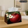 2D Flat, 1 Jujube Flower Decorative Tissue Box, Suitable for Home, Car, Kitchen, Bathroom, Polyester Tissue Box for Daily Use, Desktop Ornament, Moder