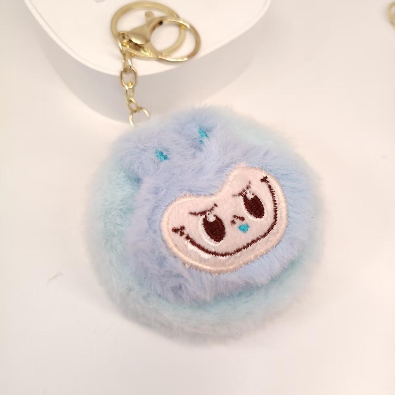 Cute Panda Plush Keychain Couple Cartoon Pendant Creative Portable Accessory