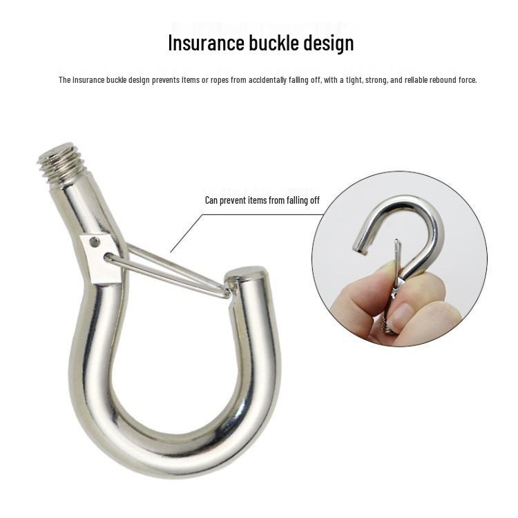 Steel Wire Rope Safety Hook Set: Threaded Lock Hook, Sailor Hook, Copper Bend Hook, Safety Card Line Accessories.