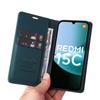 For Xiaomi Redmi 15C 4G (173mm) Phone Cases YIKATU Magnetic Closure PU Leather Mobile Cover