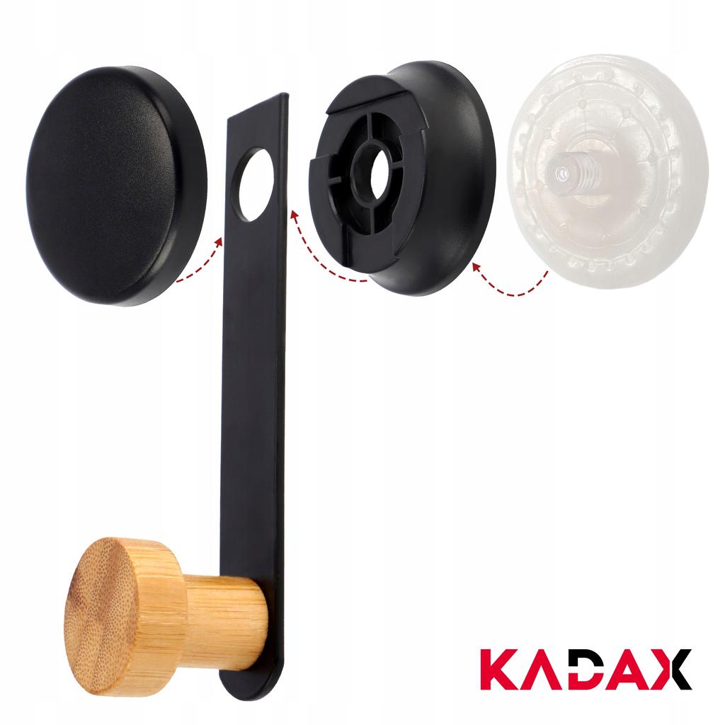 KADAX Hook with Suction Cup for Clothes Steel 2 Kg Black