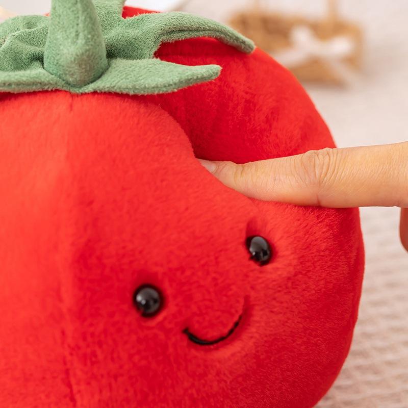 Simulated Peach Tomato Doll Cute Fruit Plush Toy Small Toy Tomato Doll Girls and Children's Gifts