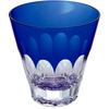 Otsuka Glass Edo Kiriko "Funabashi Kaleidoscope" Tumbler, Glass Cup, Approx. 240ml, Cherry Blossom and Blue, Made In Japan, 740-218-3