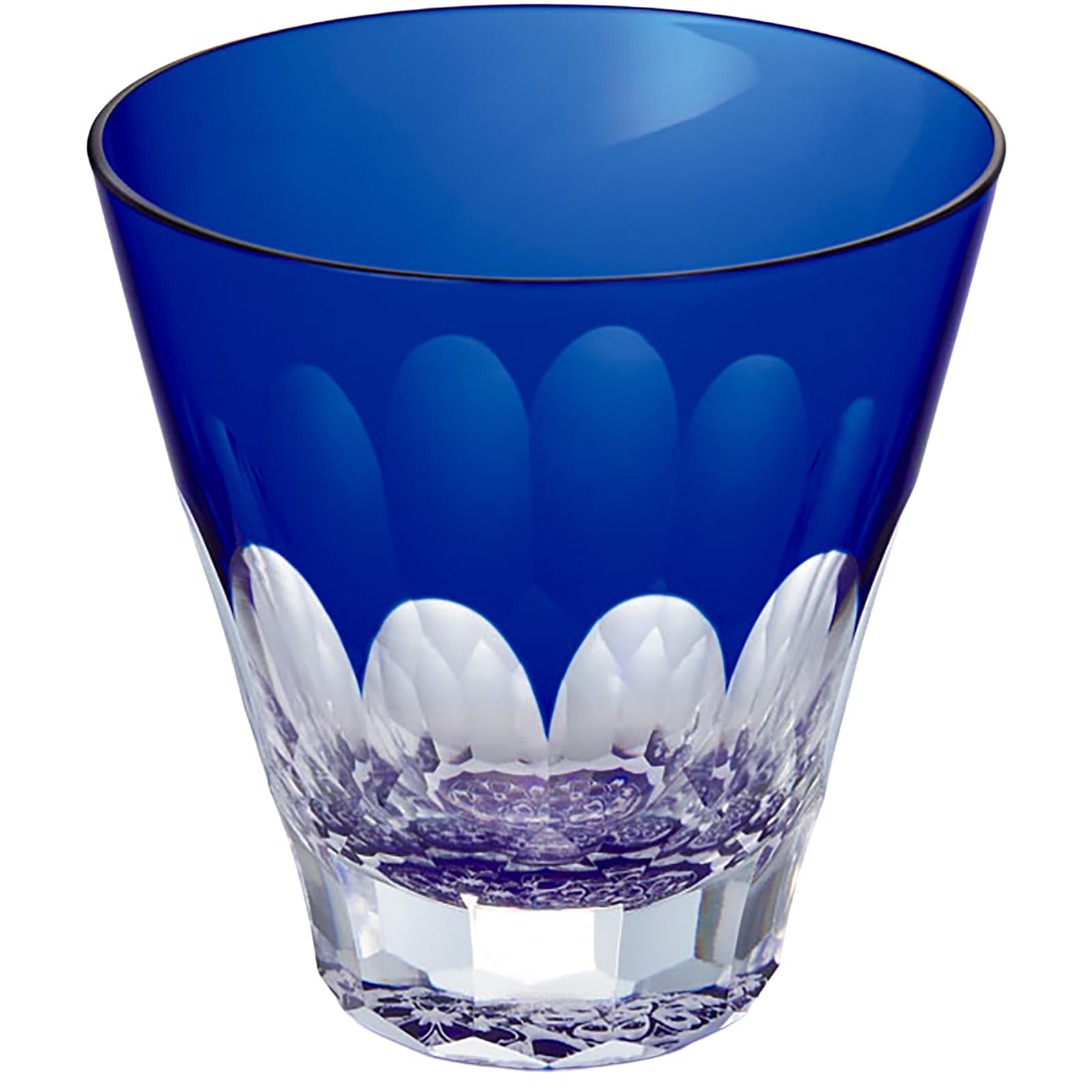 

Otsuka Glass Edo Kiriko Funabashi Kaleidoscope Tumbler, Glass Cup, Approx. 240ml, Cherry Blossom and Blue, Made in Japan, 740-218-3