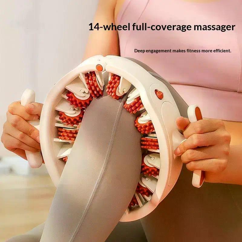 Ring Leg Massager Massage Roller Detachable Handles For Full Body Neck Shoulder Abdominal Muscle Slimming Relaxation