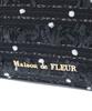 Maison de FLEUR LINTON Tweed Mini Boston Black 2-Way Bag, Women's,