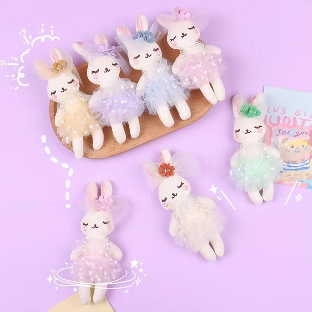 DIY Princess Hair Clip Handmade Stuffed Rabbit Doll Cute Bunny Plush Brooch Hair Clip Accessories