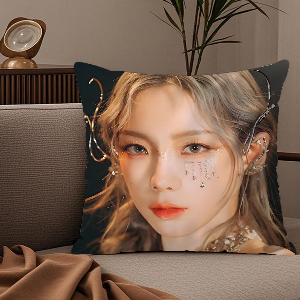 T-Taeyeon Pillow Case Silky Elegant Comfort Sofa Bed Invisible Zipper