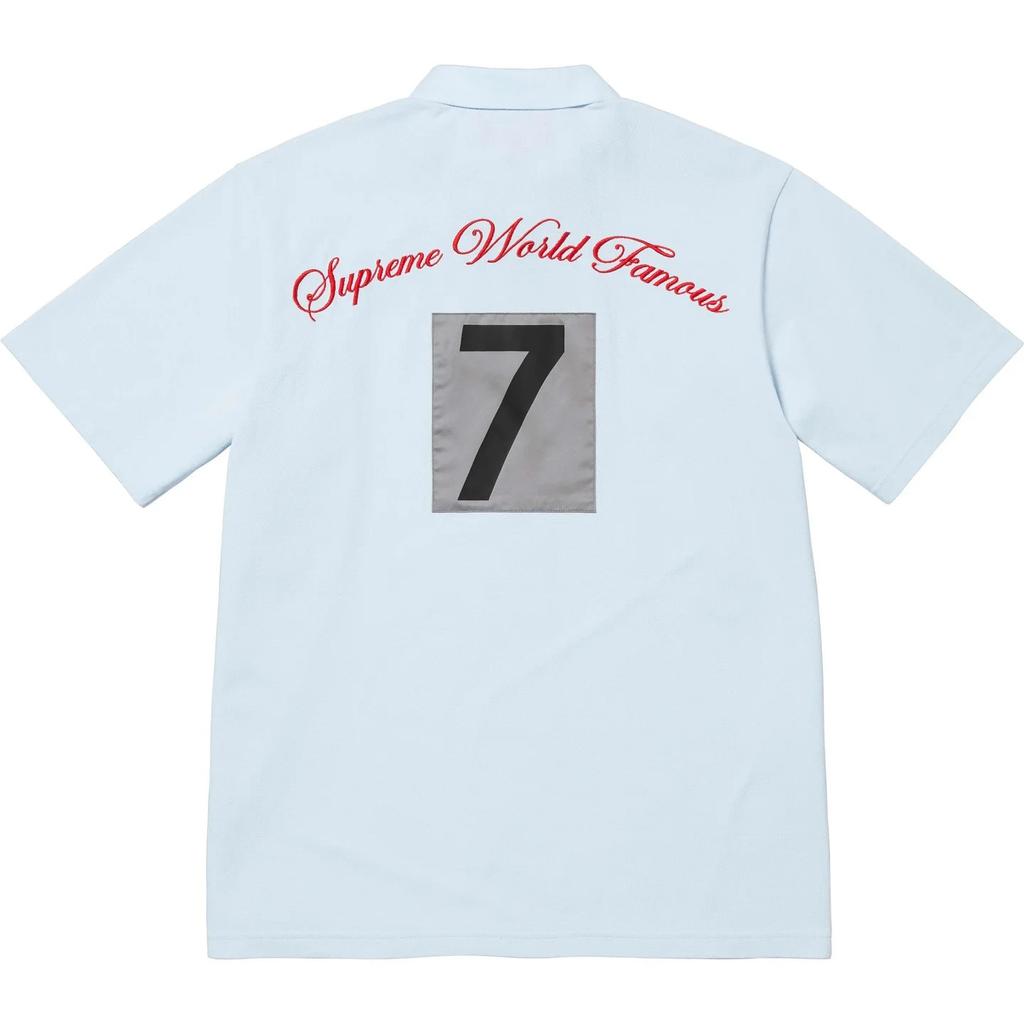 Supreme Cursive Polo Light Blue