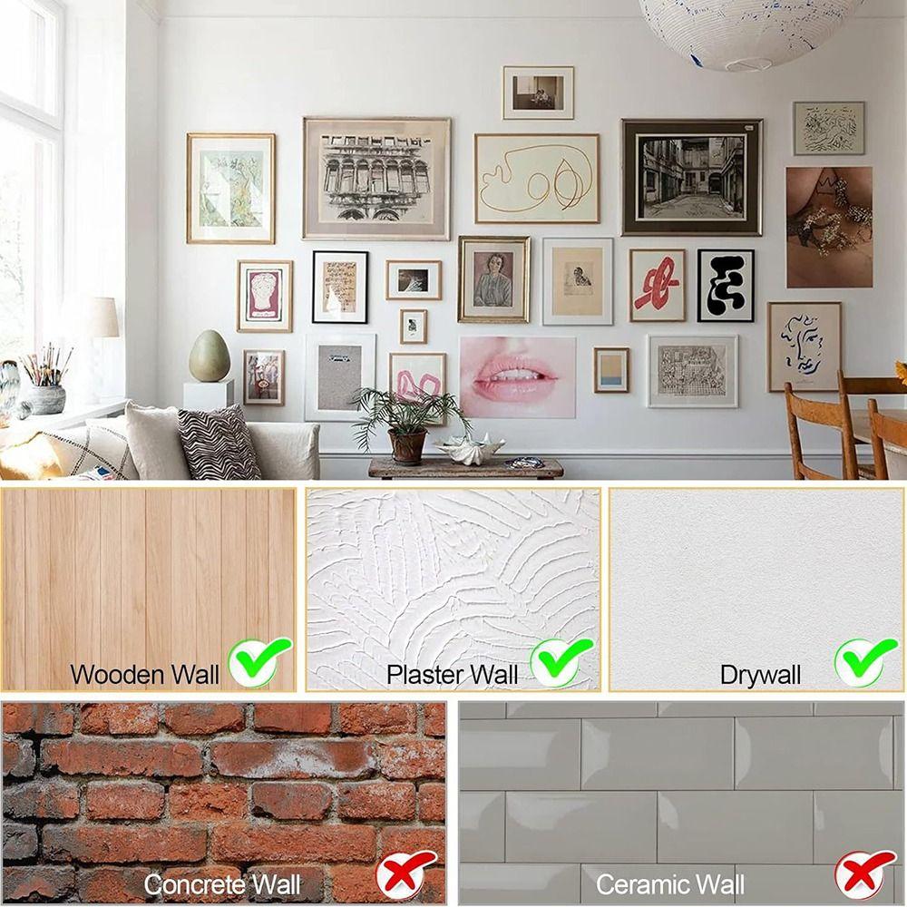 Wall Mounting Photo Frame Hooks With Nails Clocks Clothes Traceless Hooks  for Home Office