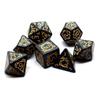 7-piece Dragon Pattern DND Dice Set, Multi Sided D4 D6 D8 D10 D12 D20 Dices Ideal Gift for Desktop Games, Birthdays, and Festiva