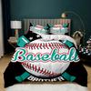 Baseball Duvet Cover Set Twin Queen King Size Ball Comforter Cover Sports Theme Bedding Set Kids Boys Teen Polyester Quilt Cover