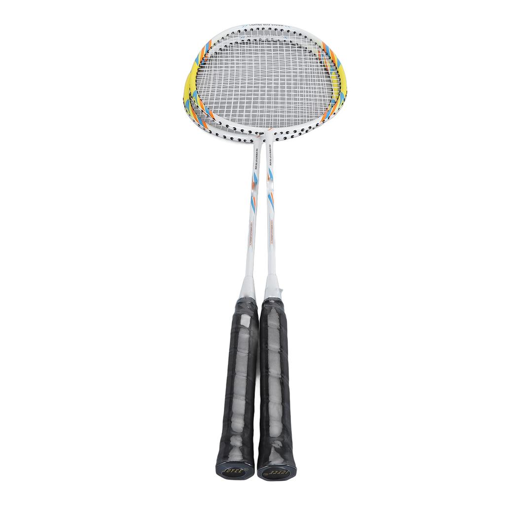 1 Pair Badminton Rackets Set High Tension String Aluminum Alloy Shaft Lightweight Badminton Racket W