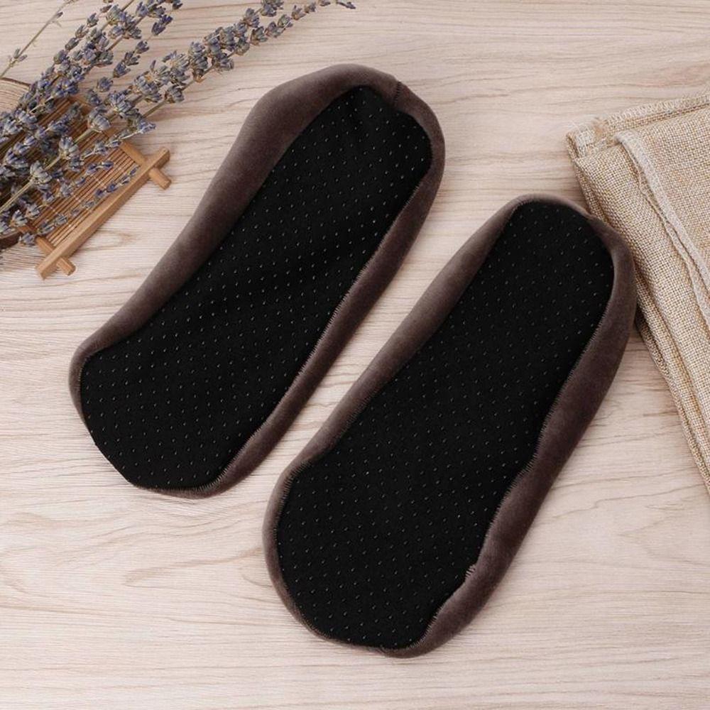 Soft Bottom Plush Thicken Non-slip Floor Socks Winter Floor Shoes Home Slippers Female Hosiery