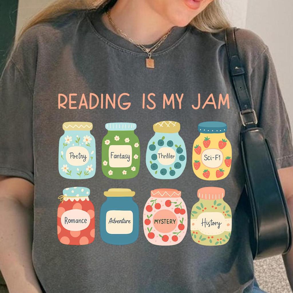 Reading Is My Jam Shirt, Book Club Shirt, Sci-Fi Lover, Bookworm Shirt, Book Lover Tee, Fantasy Reader Shirt, Librarian Appreciation Tee