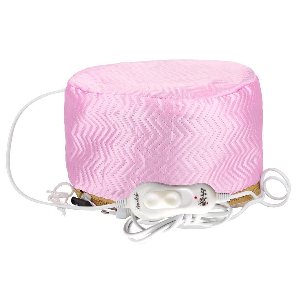 

Термомаска для волосся Нагрівальна Електрична шапочка для волосся Живильна маска для волосся Шапочка для запікання олією Шапочка-фен для волосся SPA для волосся EU рожевий