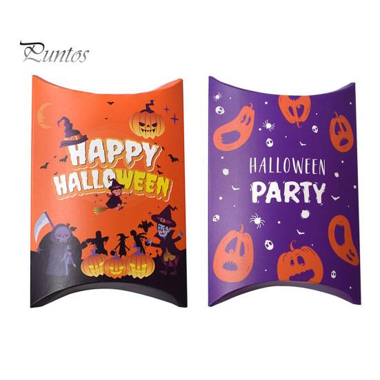 Party Treat Boxes 10 Pcs Halloween Cardboard Candy for Kids, Cute Trick or Theme Decor Containers Snacks Cookie Small Gifts, Favors Dark Style
