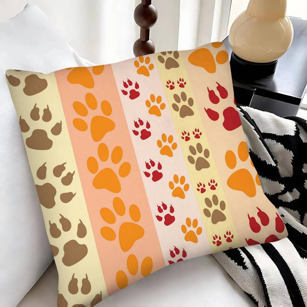 Cute Cat Paw Pillow Case Fashion Square Pillowcase Bedroom Sofa Room Ins Decoration Leisure